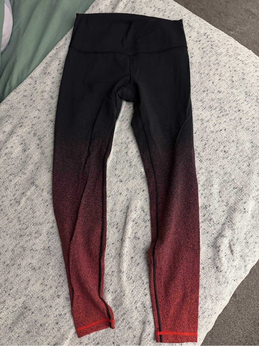 Lululemon Ombre Black to Red Active Leggings